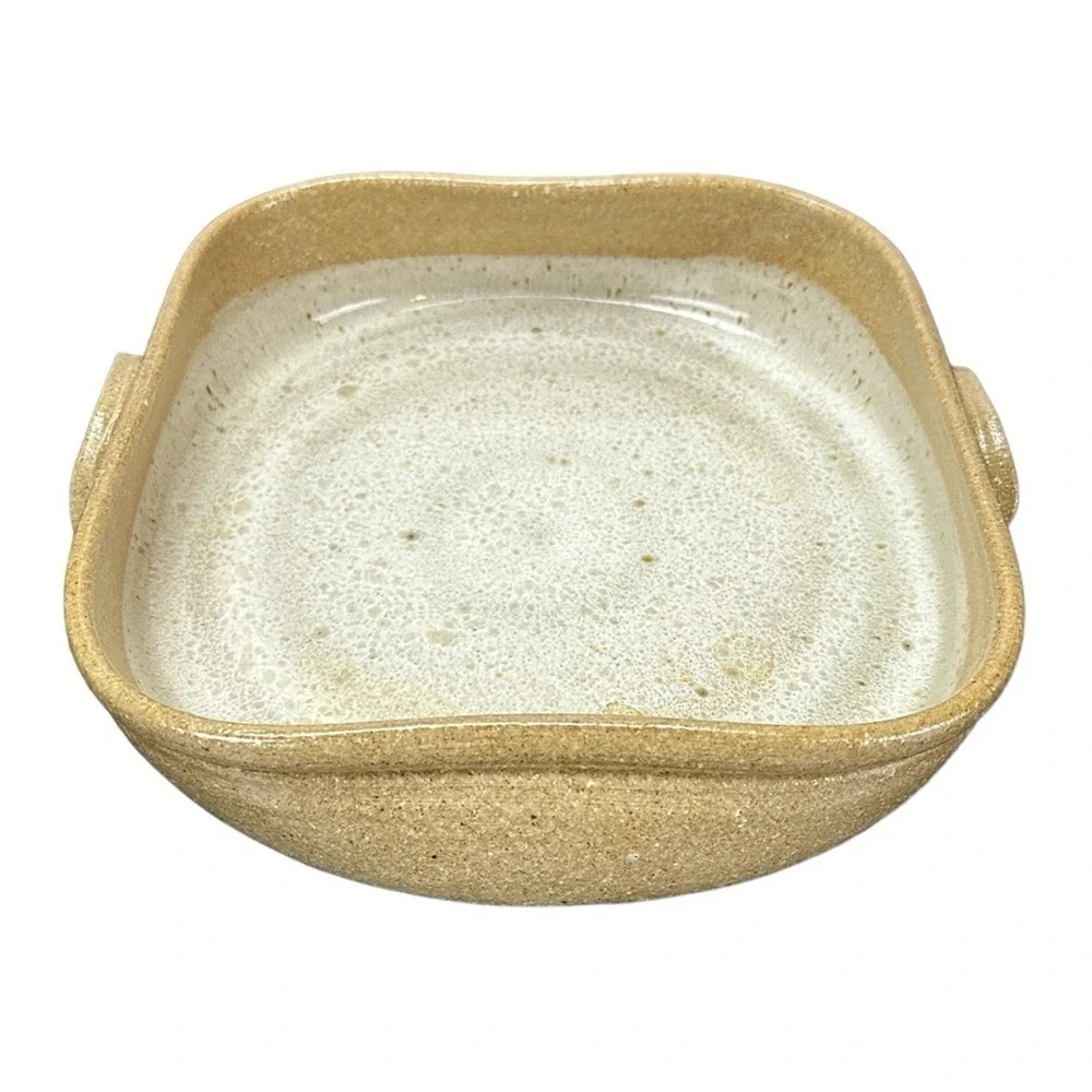 Vtg Devica Studio Art Pottery Baking Dish Made‎ in Portugal Speckled Earthenware